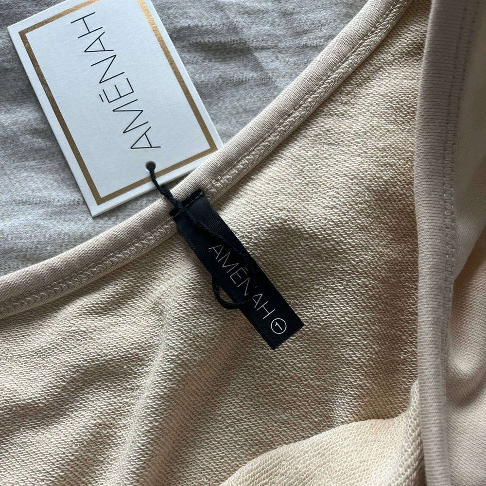 Cream One Shoulder Crop Top - Picture 3 of 5